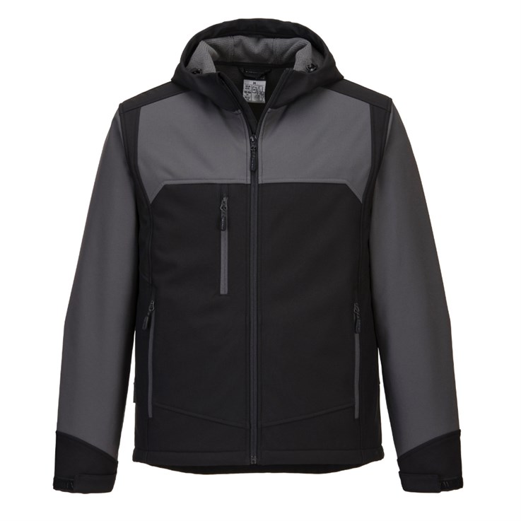 Portwest Hooded Softshell (3L) Black/Grey KX362